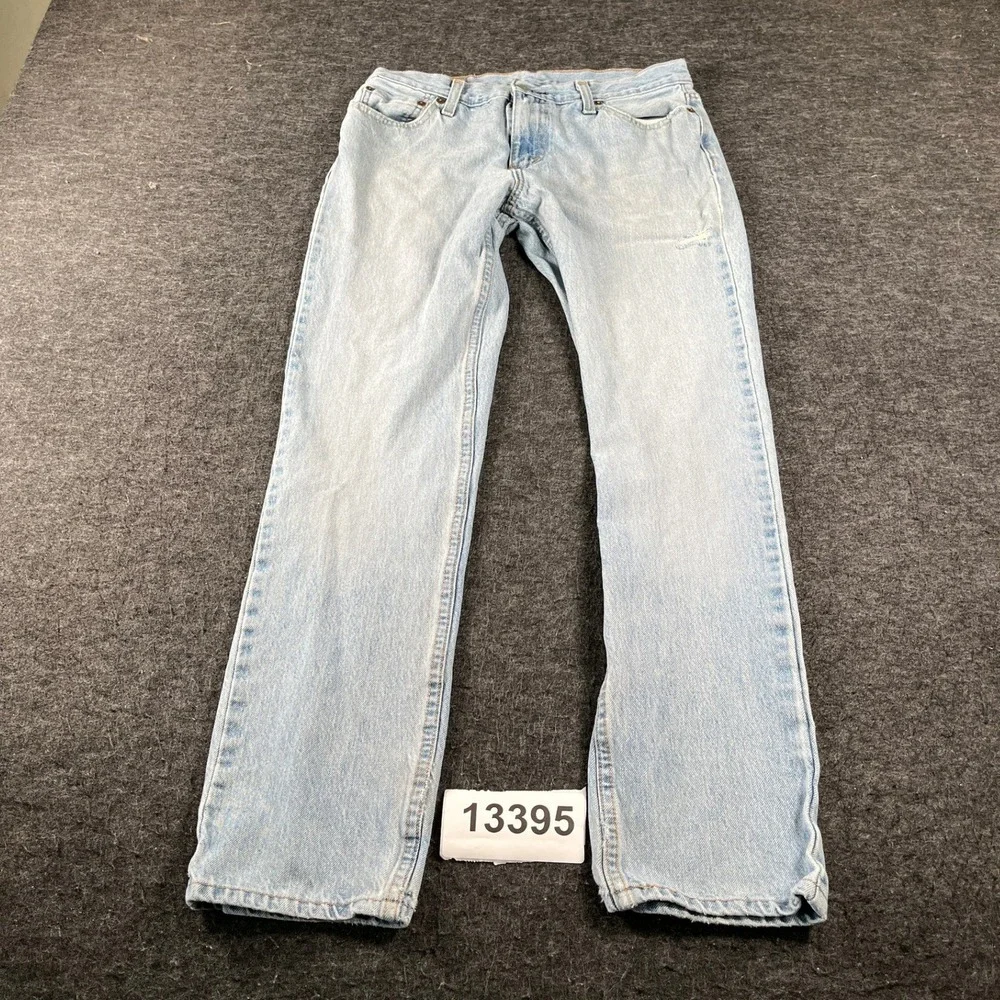 Levi's 511 Jeans Mens 30X30 Blue Denim Cotton Stretch Light Wash Straight Leg